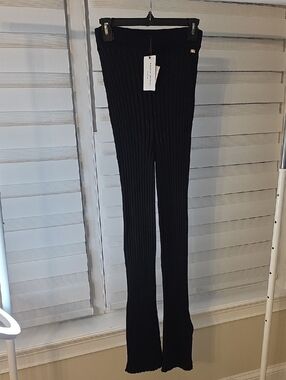 SONIA RYKIEL PARIS High Waisted Flared Trousers Size L $878